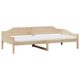 Berkfield Home Modern Bed Frame without Mattress 80x200 cm Solid Wood Pine in Light Tan - thumbnail 1