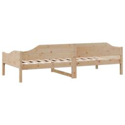 Berkfield Home Modern Bed Frame without Mattress 80x200 cm Solid Wood Pine in Light Tan - thumbnail 7