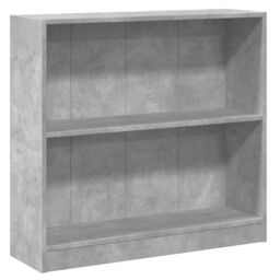 Berkfield Home Bookshelf Concrete Grey 80x24x75 cm Engineered Wood - Size: 80 x 24 x 75 cm - thumbnail 2