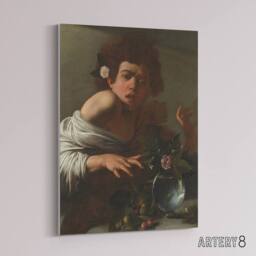 "Artery8 Boy Bitten By A Lizard Allegory Caravaggio Canvas Wall Art Print - Size: W18"" x H24""" - thumbnail 2