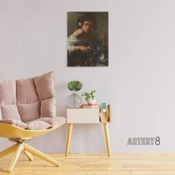 "Artery8 Boy Bitten By A Lizard Allegory Caravaggio Canvas Wall Art Print - Size: W18"" x H24""" - thumbnail 3
