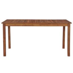 Berkfield Home Garden Table 150x90x74 cm Solid Acacia Wood in Brown - Size: 150 x 90 x 74 cm - thumbnail 2