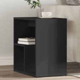 Berkfield Home Side Tables 2 pcs Black 50x30x50 cm Engineered Wood - Size: 50 x 30 x 50 cm - thumbnail 1