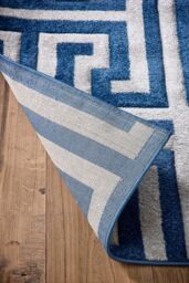 Origin Greek Key Navy/Grey in Navy - Size: 80 cm x 150 cm - thumbnail 5