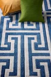 Origin Greek Key Navy/Grey in Navy - Size: 80 cm x 150 cm - thumbnail 3