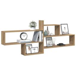 Berkfield Home Wall Shelf Artisian Oak 167.5x18x68 cm Engineered Wood in Brown - thumbnail 3