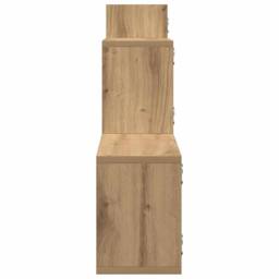 Berkfield Home Wall Shelf Artisian Oak 167.5x18x68 cm Engineered Wood in Brown - thumbnail 5