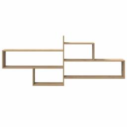 Berkfield Home Wall Shelf Artisian Oak 167.5x18x68 cm Engineered Wood in Brown - thumbnail 4