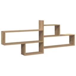 Berkfield Home Wall Shelf Artisian Oak 167.5x18x68 cm Engineered Wood in Brown - thumbnail 2