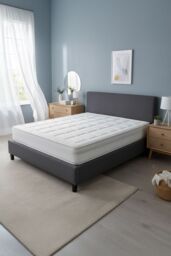 Living and Home Durable&Soft Checkerboard Fitted Mattress Protector in White - Size: Single Fitted - thumbnail 4