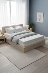 Living and Home Durable&Soft Checkerboard Fitted Mattress Protector in White - Size: Single Fitted - thumbnail 5