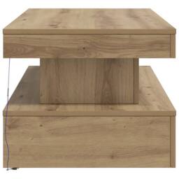 Berkfield Home Modern Coffee Table with LED Lights Artisian Oak 90x50x40 cm in Brown - Size: 90 x 50 x 40 cm - thumbnail 8