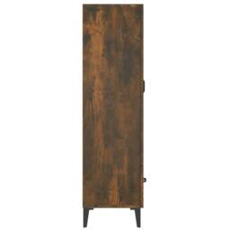 Berkfield Home Highboard Smoked Oak 70x31x115 cm Engineered Wood in Brown - Size: 70 x 31 x 115 cm - thumbnail 6