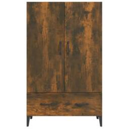 Berkfield Home Highboard Smoked Oak 70x31x115 cm Engineered Wood in Brown - Size: 70 x 31 x 115 cm - thumbnail 5