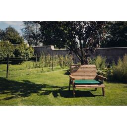 Churnet Valley Garden Furniture Ltd Valley 2 Seat Bench - Min. Assembly Required - Set of Cushions Inc in Brown - thumbnail 2