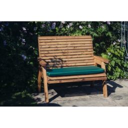 Churnet Valley Garden Furniture Ltd Valley 2 Seat Bench - Min. Assembly Required - Set of Cushions Inc in Brown - thumbnail 5