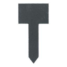 Nicola Spring 6 Piece Slate Plant Markers Set with Chalk Pencils - 6 x 12cm - Natural in Grey - Size: 6 x 12 cm - thumbnail 4