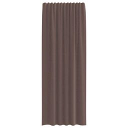 Berkfield Home Voile Curtains with Tab Top 2 pcs Brown - thumbnail 4