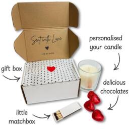 Aye Do Gifts Women's Personalised I Love You This Much Candle Gift Set in Cream - thumbnail 3