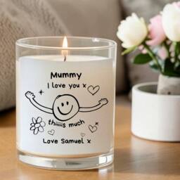 Aye Do Gifts Women's Personalised I Love You This Much Candle Gift Set in Cream - thumbnail 2