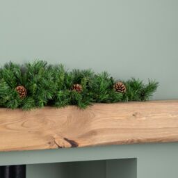 Samuel Alexander 90cm Deluxe Princess Green Christmas Garland Swag with Pinecones - thumbnail 5