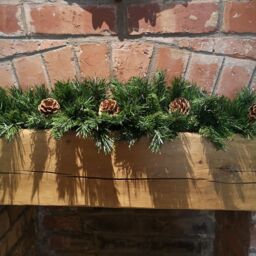 Samuel Alexander 90cm Deluxe Princess Green Christmas Garland Swag with Pinecones - thumbnail 2