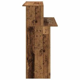 Berkfield Home Reception Desk Old Wood 100x50x103.5 cm Engineered Wood in Brown - thumbnail 6