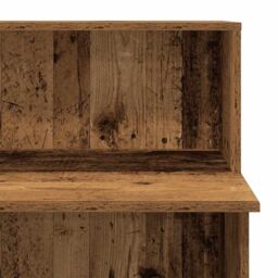 Berkfield Home Reception Desk Old Wood 100x50x103.5 cm Engineered Wood in Brown - thumbnail 8