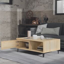 Berkfield Home Coffee Table Sonoma Oak 90x60x35 cm Engineered Wood in Brown - Size: 90 x 60 x 35 cm - thumbnail 3