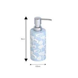 Showerdrape Buttercup Blue Floral Bathroom Accessory Set -Soap Dispenser & Tumbler in Light Blue - thumbnail 4