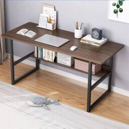 Havendro Home Office Computer Desk Laptop Study Workstation in Brown - Size: 100 cm x 100 cm - thumbnail 3