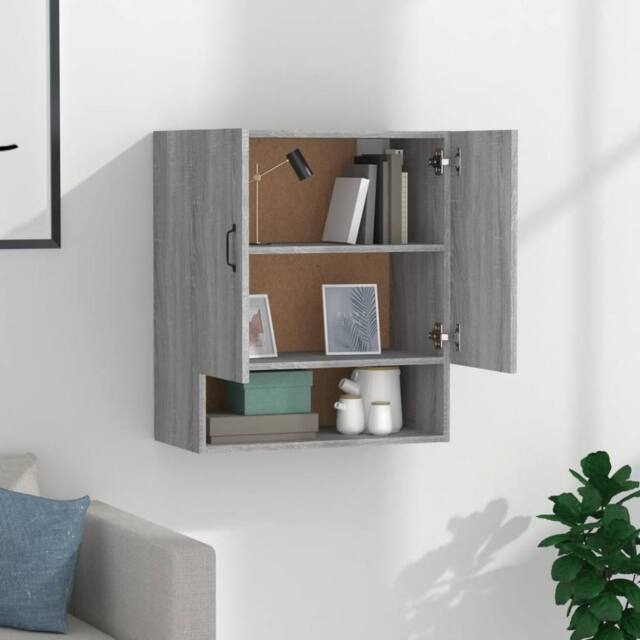 Berkfield Home Wall Cabinet Grey Sonoma 60x31x70 cm Engineered Wood - Size: 60 x 31 x 70 cm - image 1