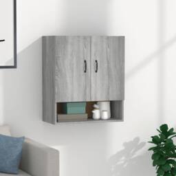 Berkfield Home Wall Cabinet Grey Sonoma 60x31x70 cm Engineered Wood - Size: 60 x 31 x 70 cm - thumbnail 2