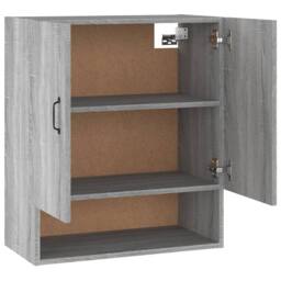 Berkfield Home Wall Cabinet Grey Sonoma 60x31x70 cm Engineered Wood - Size: 60 x 31 x 70 cm - thumbnail 7