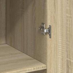 Berkfield Home Storage Cabinet Sonoma Oak 70x42.5x225 cm Engineered Wood in Light Tan - thumbnail 9