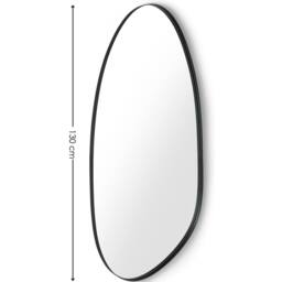 Cheshire Oblique Black Metal 95cm Wall Mirror - thumbnail 7