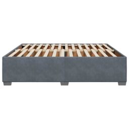 Berkfield Home Bed Frame without Mattress Dark Grey¬†Super King Velvet in Grey - Size: Super King - thumbnail 5