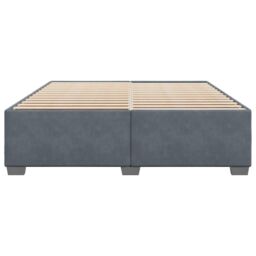 Berkfield Home Bed Frame without Mattress Dark Grey¬†Super King Velvet in Grey - Size: Super King - thumbnail 4