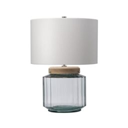 Netlighting Luga Table Lamp Natural Polished Nickel Glass in Brown - thumbnail 1