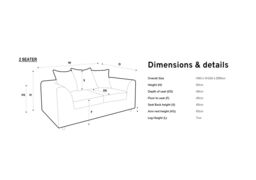 SOFA SCENE LTD CHICAGO JUMBO CORD 3+2 SOFA SET SUITE BLACK - thumbnail 3