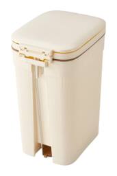 Living and Home 25/20/15L Pedal Press-Top Rubbish Bin with Soft Close Lid in Beige - Size: 2XL - thumbnail 9
