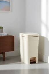 Living and Home 25/20/15L Pedal Press-Top Rubbish Bin with Soft Close Lid in Beige - Size: 2XL - thumbnail 8