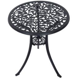 Wyld Haus Kanesu 3 Piece Antique Black Aluminium Bistro Set - thumbnail 7