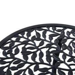 Wyld Haus Kanesu 3 Piece Antique Black Aluminium Bistro Set - thumbnail 9
