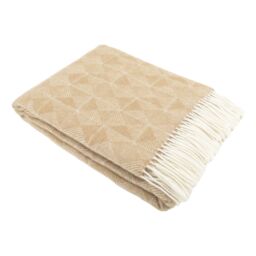 Native Natural Diamond Pattern Beige Wool Blanket - Size: Double - thumbnail 3
