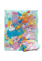 Hasbro Popples Group Shot Silky Touch Super Soft Throw Blanket 152 X 127 cm in White - thumbnail 2