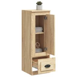 Berkfield Home Highboard Sonoma Oak 36x35.5x103.5 cm Engineered Wood in Light Oak - thumbnail 4