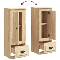 Berkfield Home Highboard Sonoma Oak 36x35.5x103.5 cm Engineered Wood in Light Oak - thumbnail 8
