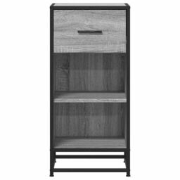 Berkfield Home Sideboard Grey Sonoma 35.5x35x76 cm Engineered Wood & Metal - thumbnail 4