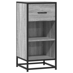 Berkfield Home Sideboard Grey Sonoma 35.5x35x76 cm Engineered Wood & Metal - thumbnail 2